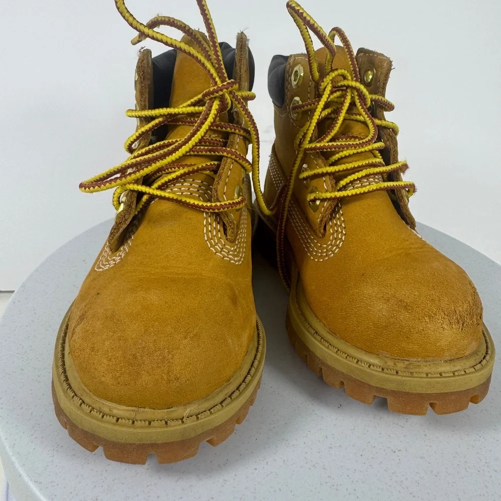 Timberland Premium Waterproof Toddler Boots 6M Wheat Gold Good 12809‎